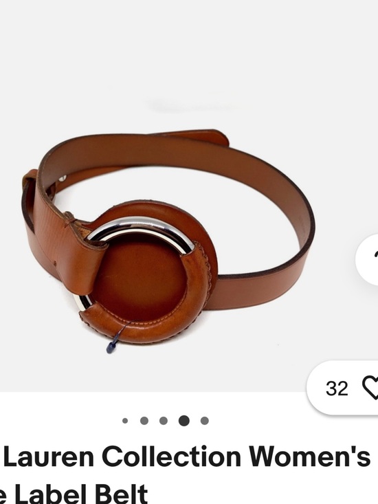 Ralph Lauren Accessories - Ralph Lauren Tan Leather Belt with Silver Circular Buckle 🤩🥳 🔥😻. Used